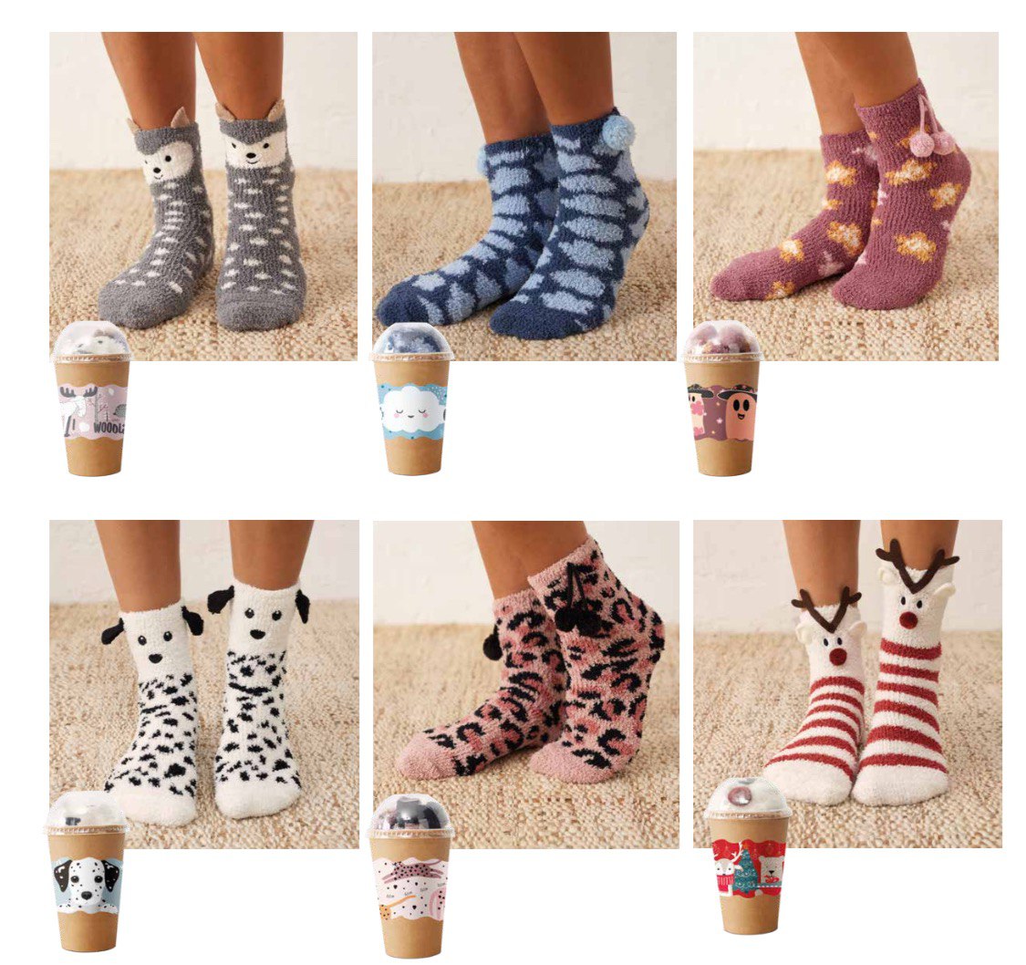 Calzini antiscivolo in bicchiere