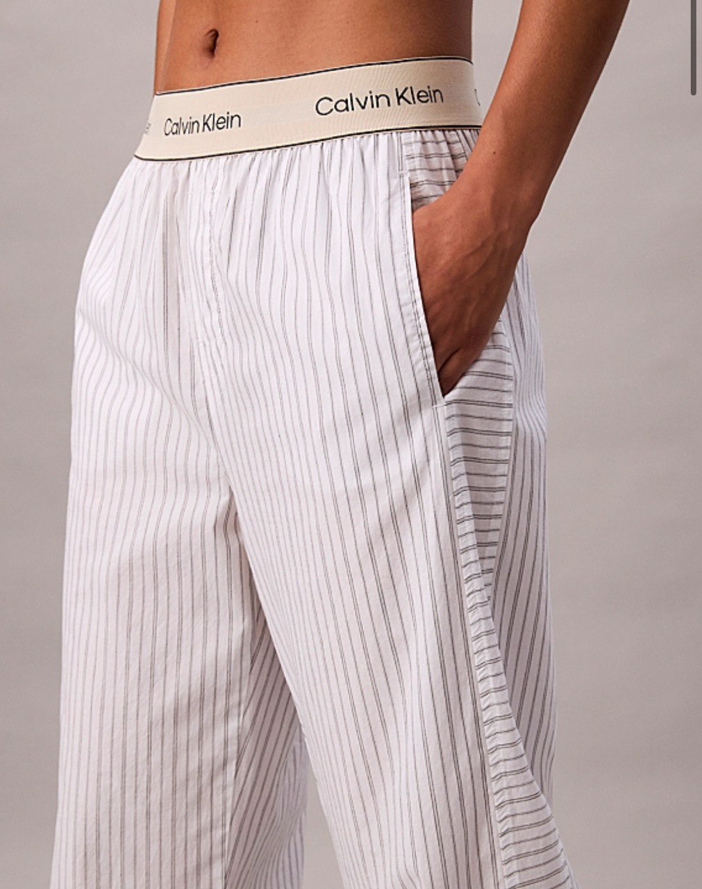Pantaloni in popeline Calvin Klein